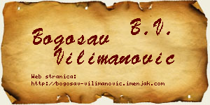 Bogosav Vilimanović vizit kartica
